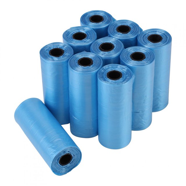 Bolsas Plásticas de Desperdicio Bolso de Limpieza de Basura para Perro Bolsas de Basura Ambiental para Mascotas 10 Rollos(Azul) EOTVIA NO