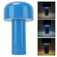thumbnail image 4 of Mushroom Table Lamp, Blue USB Rechargeable Desk Lamp Touch Control Stepless Dimming USB Charging  For Restaurant, 4 of 8