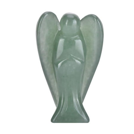 Crystal Christmas Figurines Zerone Praying Angel Statue Beautiful Natural Clear Quartz Crystal Healing Power Carved Angel Figurine, Crystal Angel Figurine ()