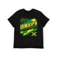 thumbnail image 6 of T-shirt Jamaica Flag Map  Soft Cotton Adult Heat-Transfer Graphic T-Shirt - 180g Breathable Fabric, Unisex Summer Casual Wear with Durable Heat-Printed Design, 6 of 9