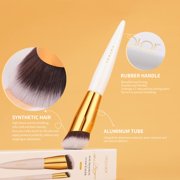 Docolor Pro Liquid Foundation & Concealer Brush Set - 2 Piece Non-Absorbent Makeup Tools for Flawless Coverage