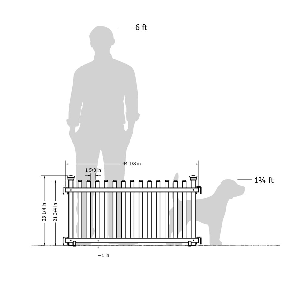 Zippity Outdoor Products, Dog Fence, 22in H x 44in W, 2 Panels