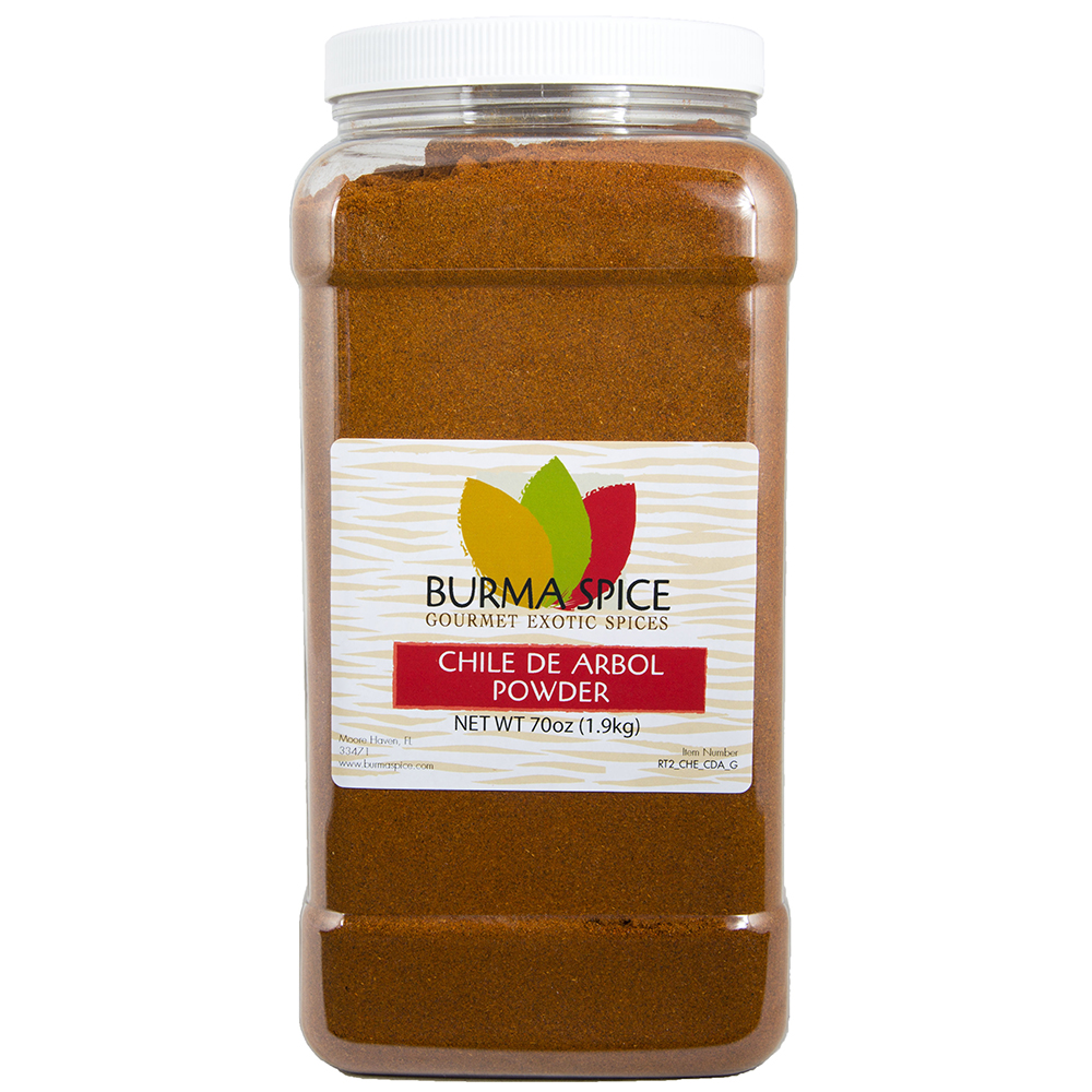 Burma Spice Chile de Arbol Powder Potent Mexican Chili Pepper Smoky