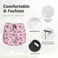 thumbnail image 5 of Disketp Flower Butterfly Print Women's Shorts Workout Shorts for Athletic Gym Running Shorts with Phone Pockets Small, 5 of 8