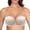 Beige, variant on Women's Push Up Strapless Adhesive Deep U Shape Backless Bra S