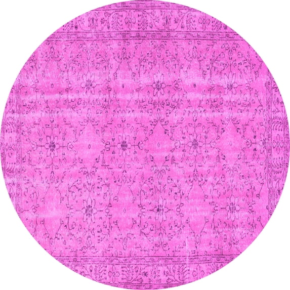 Ahgly Company Indoor Round Persian Pink Traditional Area Rugs, 8' Round