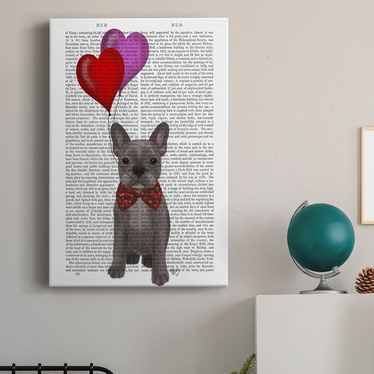French Bulldog and Balloons Premium Gallery Wrapped Canvas - Ready to Hang