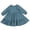 Blue, variant on WOLLED Toddler Kids Girls Solid Color Dress Baby Crewneck Spring Onesies Dresses Long Sleeve Spring Winter Skirt for 2-6T