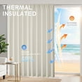 thumbnail image 3 of Chyhomenyc Natural Curtains 63 Inches Long, Light Filtering Thermal Insulated Energy Saving Neutral Solid Soft Privacy Rod Pocket Window Curtains for Living Room Bedroom, Each 40Wx63L Inch, 2 Panels, 3 of 8