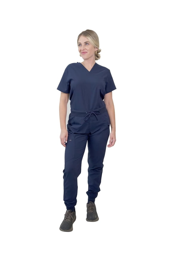 Womens Scrub Joggers Stretch Fabric Multiple Pockets Medical Professionals Nurses, Doctors