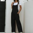 thumbnail image 4 of SDNall Jumpsuits for Women Casual Fashion Retro Overalls Rompers Cotton Suspender Solid Jumpsuit Pants Womens Romper Sizes:S-2XL, 4 of 9