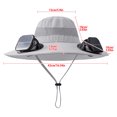thumbnail image 2 of Kugisaki Sun Hat with Fans Solar Power Fan Wide Brim Sun Hat Fishing Essentials for Hiking Beach Summer Outdoor, 2 of 7