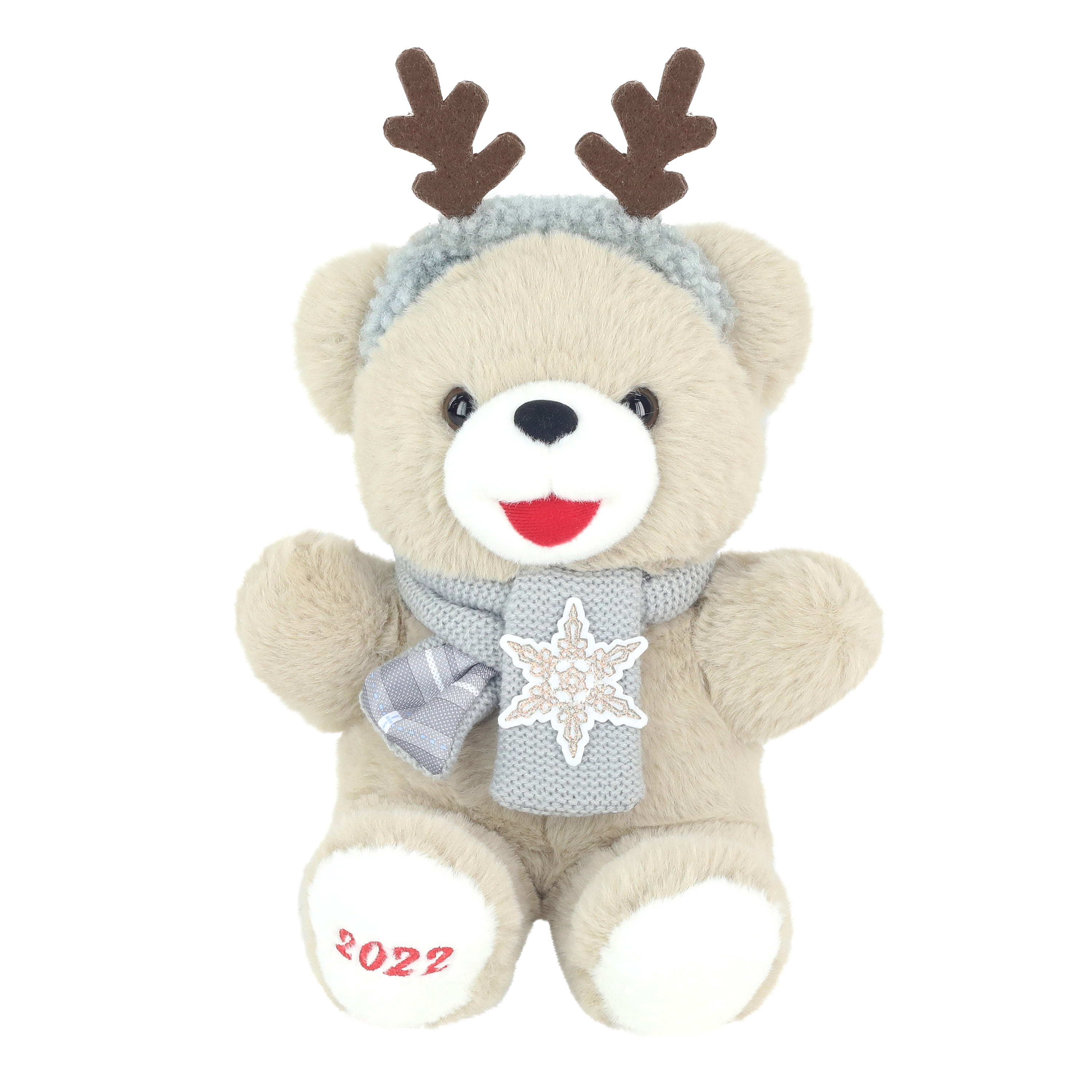 Holiday Time Christmas 10.5 inch Snowflake Teddy Plush Toy
