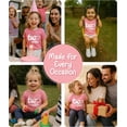 thumbnail image 6 of Lalo & Luna Two Cute Heart Second Birthday Girls Long Sleeve Shirt, Toddler Tee, Mauve Heather, 6 of 6