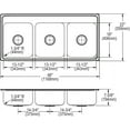 thumbnail image 2 of Elkay Lustertone 46'' L x 22'' W Drop-In Kitchen Sink, 2 of 7