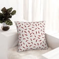 thumbnail image 6 of Pofeuu Chili Print Double-sided plush pillowcase Square Throw Pillow Covers Pillows Cover for Living Room Bedroom Sofa Couch Cushion Cover（No pillow core）-18"x18", 6 of 7