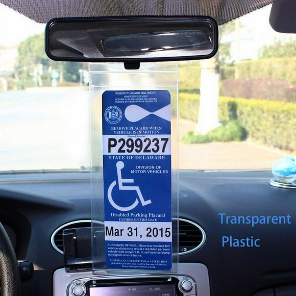 CNKOO Handicap Parking Permit Protector Cover Disabled Parking Placard Holders Storage Organizer