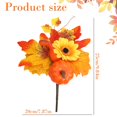 thumbnail image 3 of 1 Pc Fall Floral Pick, Autumn Pumpkin Maple Leaf Stem, Artificial Fall Flower Pick for Harvest Halloween Thanksgiving Table Vase Home Decor, 9.84 x 7.87 in, 3 of 9