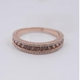 thumbnail image 2 of Silver & Stone Jewels 14K Rose Gold Plated Anniversary Wedding Band Ring Chocolate Cubic Zirconia Silver, 2 of 6