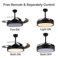 thumbnail image 5 of 36'' LED Retractable Blades Ceiling Fan with Remote Control and Light Kit Included, 5 of 9