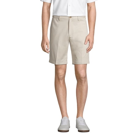 Lands End Men s No Iron 9 Comfort Waist Plain Front Chino Short