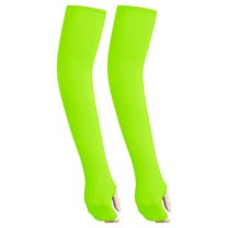 Fgnfyis Ice Silk Sun Sleeves for Summer Outdoor Activities - Long 53cm Finger Exposing Cycling Arm Covers for Women’s Sports Green One Size