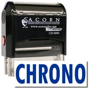 Large Self-Inking Chrono Stamp with Brown Ink
