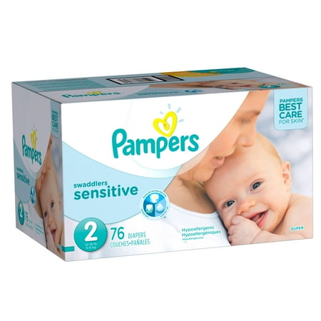 Pampers Swaddlers Sensitive Diapers Size 2, 76 count ...