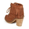 thumbnail image 3 of New Women Liliana Hanson-2 Leatherette Round Toe Fringe Chunky Heel Combat Boot, 3 of 5