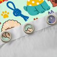 thumbnail image 4 of Homewish Kawaii Dog Kitchen Curtains,Cute Corgi Pug Black Out Curtains Pack of 2 (42x63 Each),Green, 4 of 6