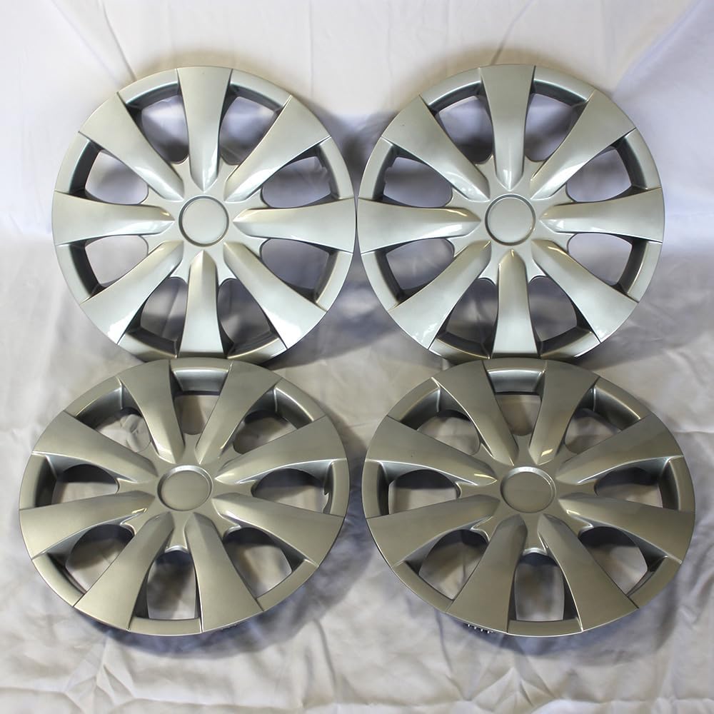 Set of 4 15" Push-on Silver Hubcaps for 2009-2013
