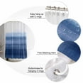 thumbnail image 6 of Shower Curtain Waterproof for Bathroom 72x72 Inch, Navy Blue White Bath Curtain for Bath Stalls and Tub Ombre Abstract Decorative Shower Curtains with Hooks, 6 of 8