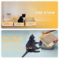 thumbnail image 3 of Disposable Cat Litter Box, 5 Pcs 14.96 x 11.4 x 4.7 Inch Double Layer Foldable Paper Prefilled Portable Tray for Small Kitty Pet Travel Needs, Yellow, 3 of 6