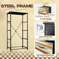 thumbnail image 4 of 4 Drawer Vertical Storage Dresser Retro stripes composition located with Wood Top Fabric Pull Drawers, 4 of 8