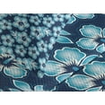 thumbnail image 4 of Ambesonne Navy Quilted Bedspread Set 3 Pcs, Hibiscus Hawaiian Flowers, King Size, Dark Blue and Sky Blue, 4 of 5