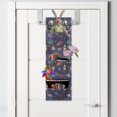 thumbnail image 2 of Alien Hanging Pocket Organizer, Space Themed Comet Stars Rockets and Planets in Pastel Tones, Printed Polyester Storage Bag with Pockets, 9" x 27", Multicolor, 2 of 2