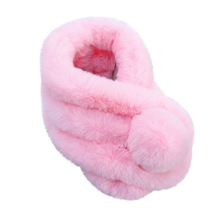 

Women Fashion Solid Color Scarf Outerwear Bib Fur Scarf Warm Scarf