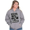 thumbnail image 3 of Hunter Funny Earned a Few Bucks Zip Up Hoodie Men's Women's Brisco Brands S, 3 of 6