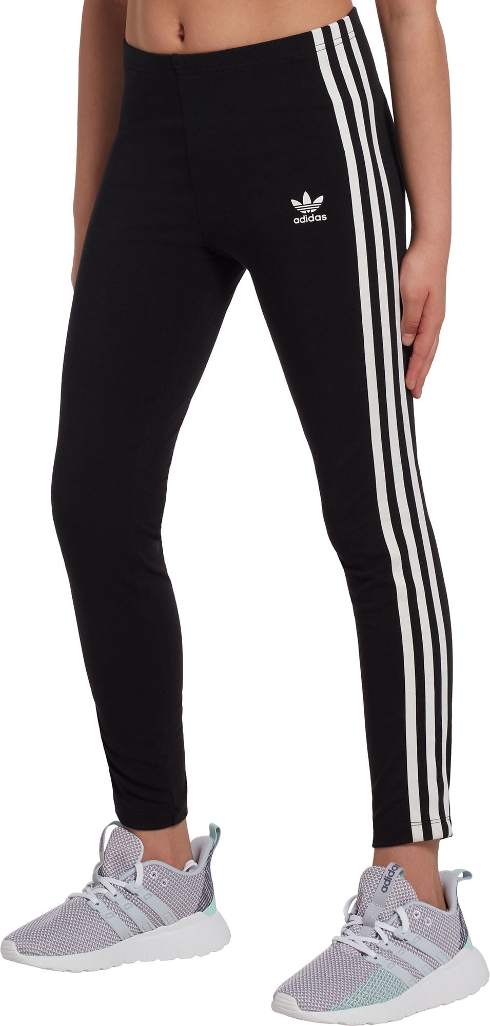 girls adidas 3 stripe leggings