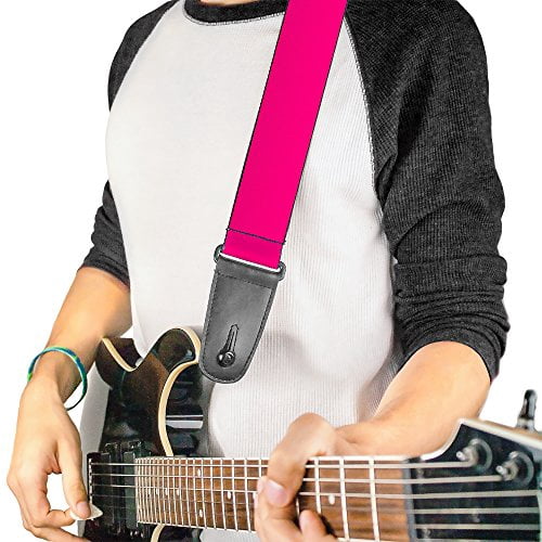 Buckle-Down Guitar Strap, Neon Pink Print, 2 Inches Wide