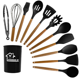 thumbnail image 1 of Juego de utensilios de cocina, 12 piezas de utensilios de cocina avanzados resistentes al calor, accesorios de cocina, herramientas de cocina antiadherentes, herramienta de cocina, sin BPA (negro) TUNC Sencillez, 1 of 4