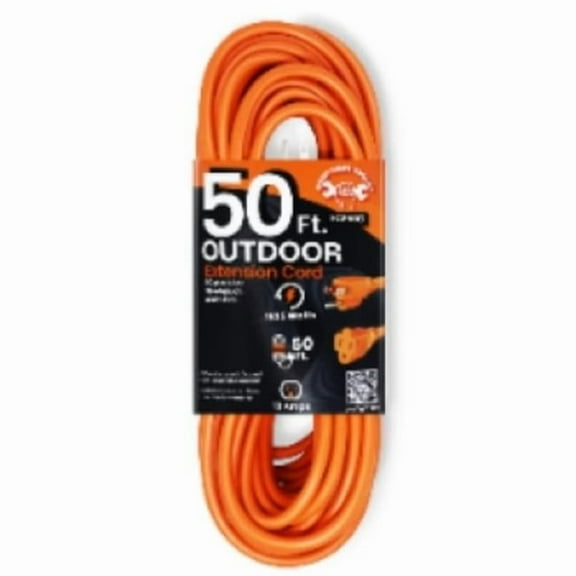 Grip Tight Tools® 50 FT Outdoor Extension Cord, 16-3 SJT, Orange