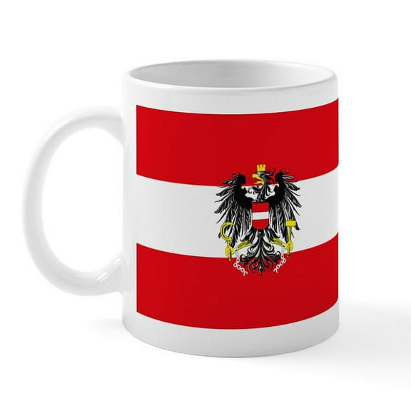 CafePress - Austria Flag Mug - 11 oz Ceramic Mug - Novelty Coffee Tea Cup