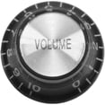 thumbnail image 2 of Guitar Knobs 2 Volumes and 2 Tones Silver Top Hat, 2 of 7