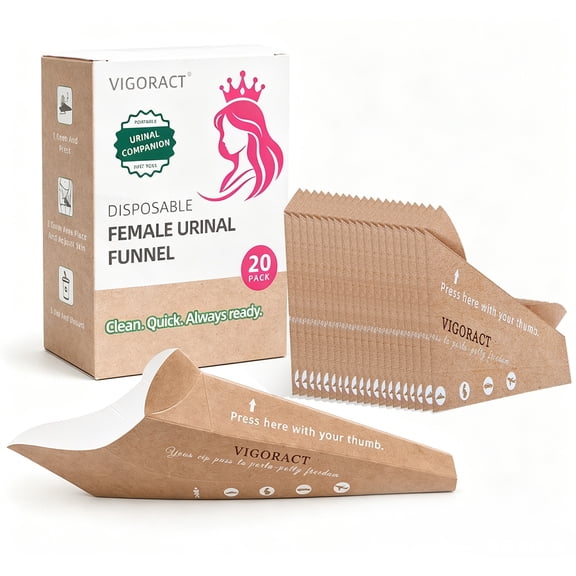 Portable Urinal for Women, Disposable Stand Up Pee Funnel, Better Fit Female Urination Device for Travel, Camping, Hiking, Road Trips and Emergencies