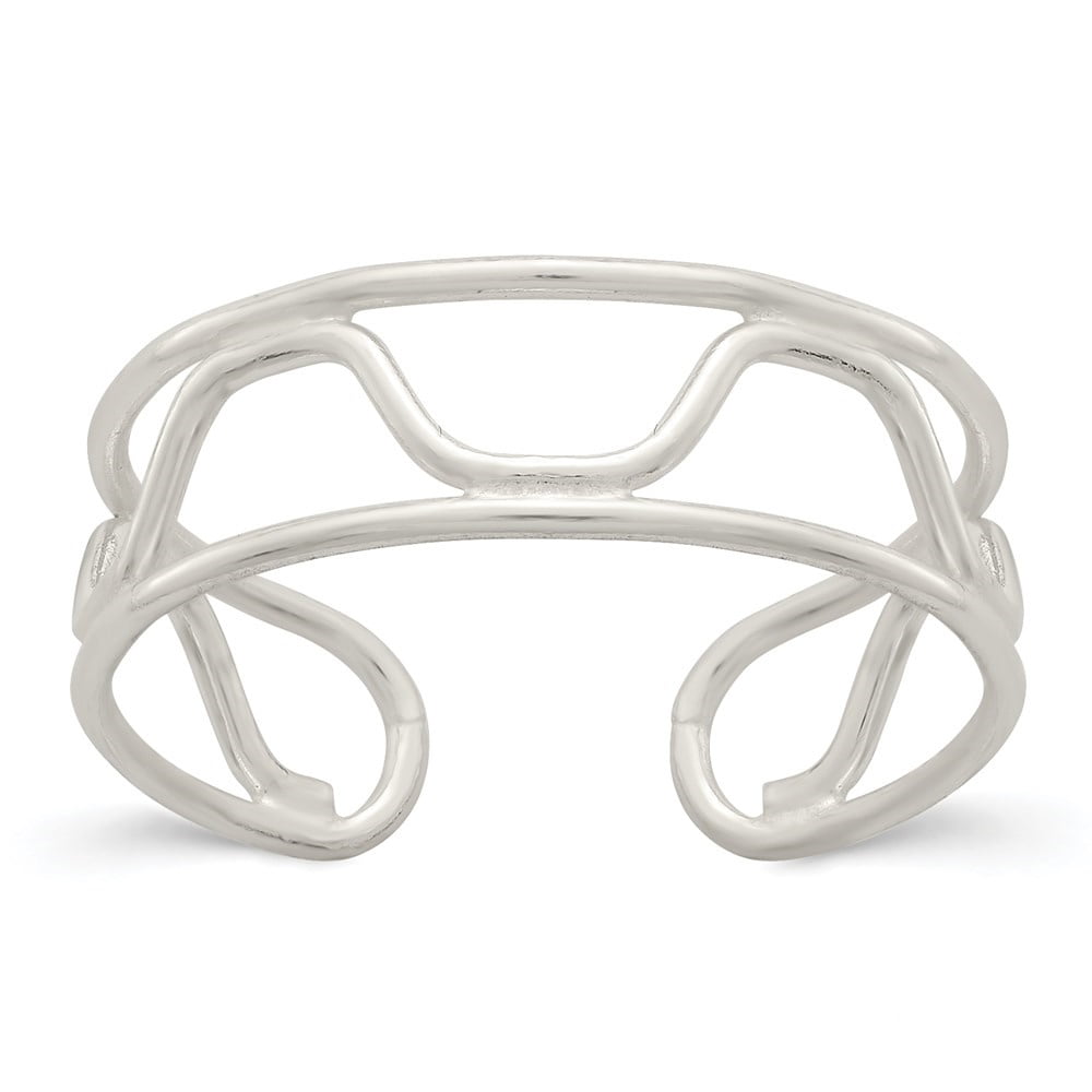 Auriga 925 Sterling Silver Wave Toe Ring for Women
