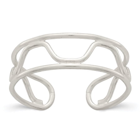 Auriga 925 Sterling Silver Wave Toe Ring for Women