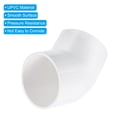 thumbnail image 4 of Uxcell 45 Degree Elbow Pipe Fittings 3" Furniture Grade UPVC Fitting Connectors White 2 Pack, 4 of 6