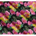 thumbnail image 3 of Soimoi Black Cotton Poplin Fabric Flower Floral Printed Fabric 1 Yard 42 Inch Wide, 3 of 7