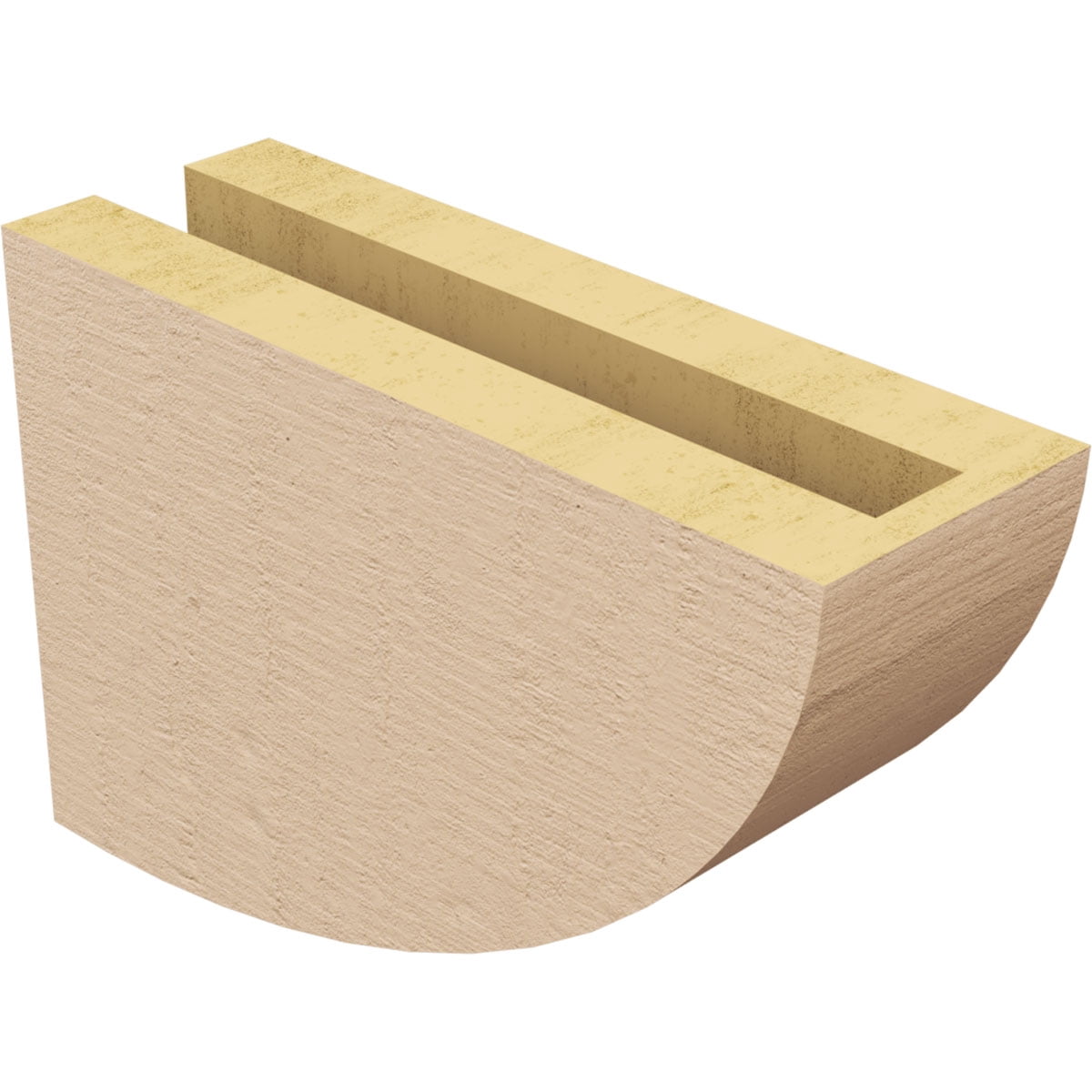 3"W x 9"D x 6"H Classic Durham Rough Cedar Woodgrain TimberThane Corbel, Primed Tan